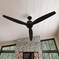 60 inch ceiling fan without light, can be used indoors and outdoors, with remote control, reversible Dc motor, no noise, for bedroom, living room, ter