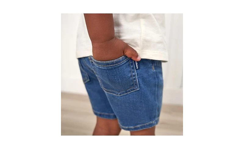 Gerber Baby Gender Neutral Denim Shorts, Light Wash