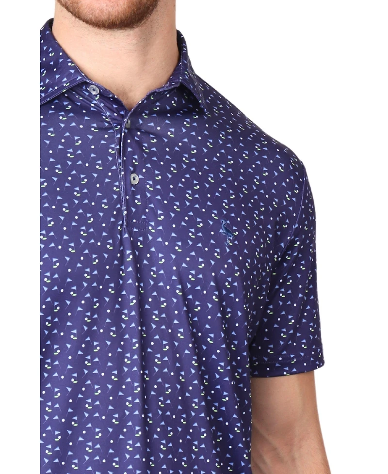 Tailorbyrd Men's Navy Performance Polo with Spf 30 - Ideal for Golf, Work, and Leisure