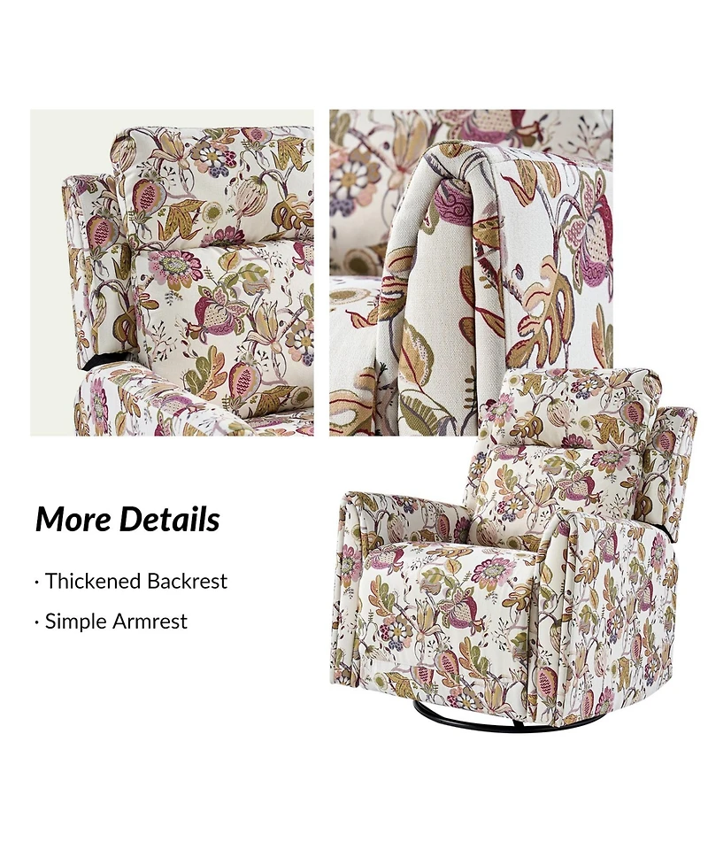 Alfons Swivel And Rocker Power Recliner With Headrest