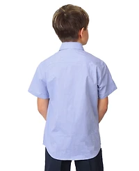 TailorByrd Big Boys Signature Gingham Short Sleeve Shirt - Stylish and Comfortable