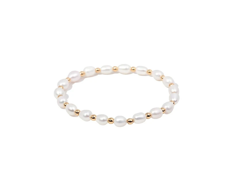 Gold Filled Pearl Bead Bracelet