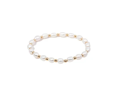 Gold Filled Pearl Bead Bracelet