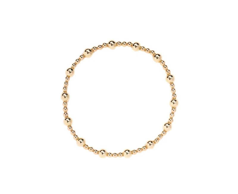 Gold Filled 3mm 5mm Alternating Bead Bracelet