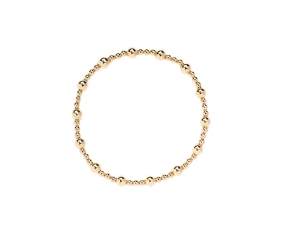 Gold Filled 3mm 5mm Alternating Bead Bracelet