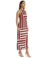 Donna Morgan Women's Striped Sleeveless Maxi Dress