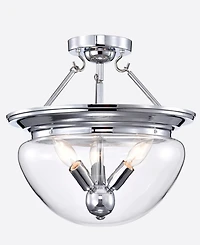 Home Accessories 15" Latona 3-Light Indoor Semi-Flush Mount Ceiling Light