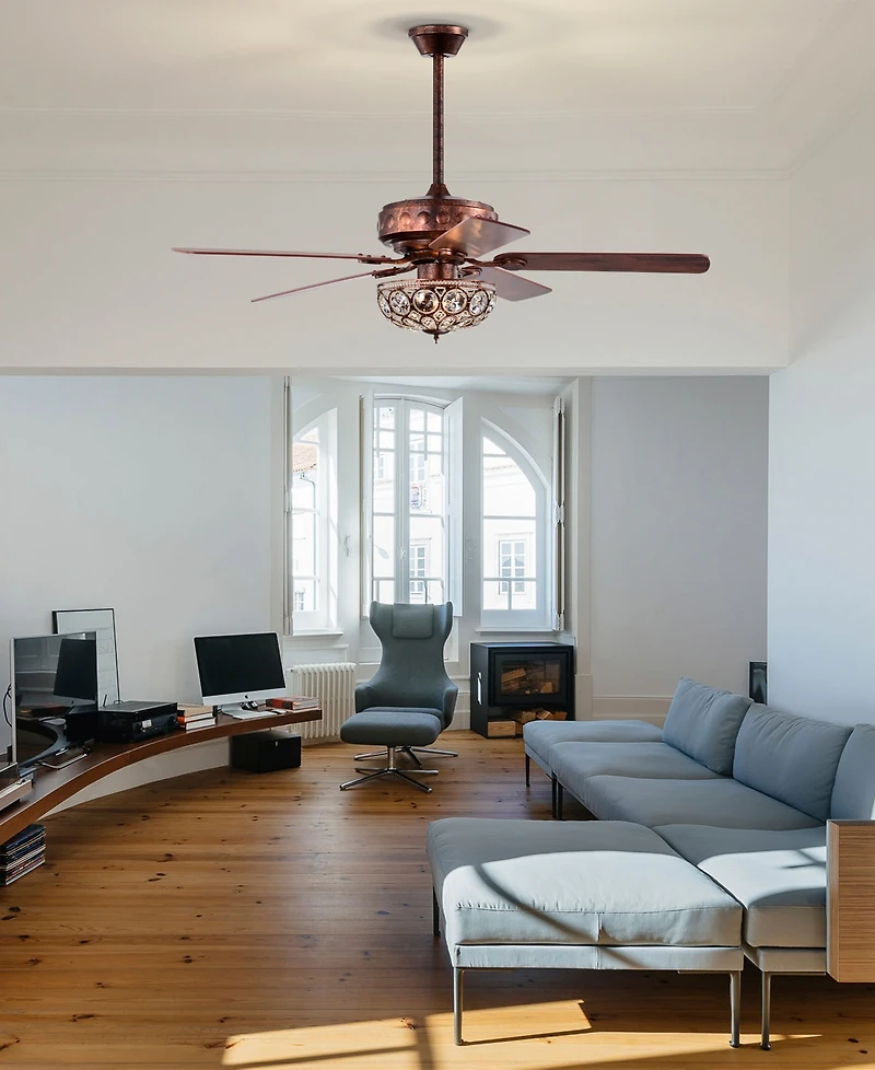 Home Accessories 52" Jasiah 3-Light Indoor Ceiling Fan Chandelier