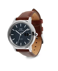 Daniel Wellington Men's Automatic Brown Leather Watch, 40mm