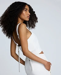 Kenneth Cole Women's Cropped Sleeveless Bustier Top