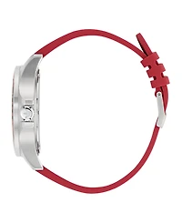 adidas Unisex Analog Red Silicone Watch, 44mm