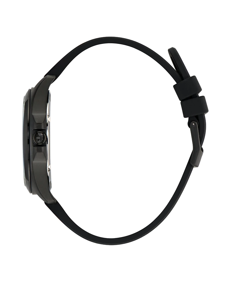 adidas Unisex Analog Black Silicone Watch, 40mm