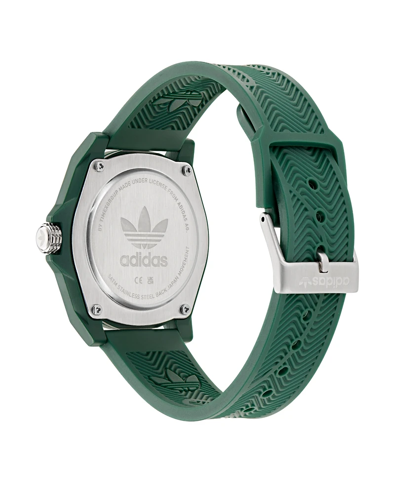 adidas Unisex Analog Green Resin Watch, 41mm