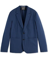 Scotch & Soda Men's Relaxed Fit Unconstructed Seersucker Blazer