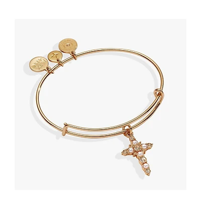 Pearl Basics Accents Cross Bangle Bracelet