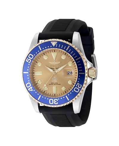 Invicta Men's 48216 Pro Diver Quartz 3 Hand Gold Dial Watch