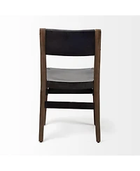 Metal and Wood Open Back Dining Chair for Industrial Style Seating