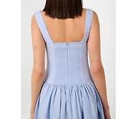 WeWoreWhat Women's Corset Peplum Mini Dress