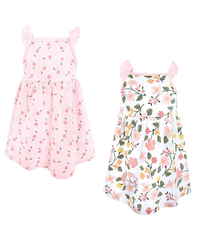Hudson Baby Girls Sleeveless Dress Set 2-Pack