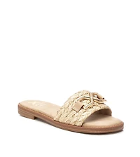 Women's Raffia Slide Sandals By Xti