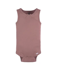 Gerber Baby Girls Sleeveless Flowers Onesies, 5-Pack