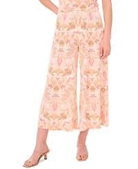 Sam & Jess Women's Printed Pull-On Wide-Leg Pants
