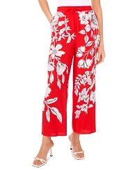 Sam & Jess Women's Printed Pull-On Wide-Leg Pants