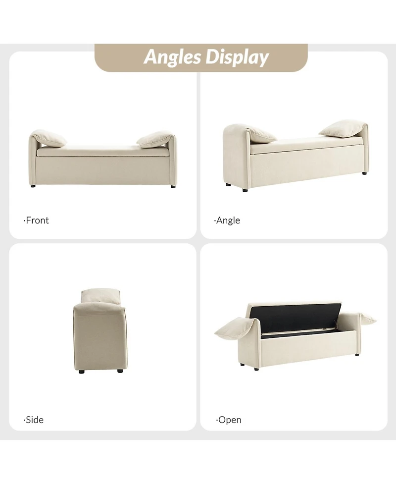 Alberto Modern Storage Bench with Ample Space
