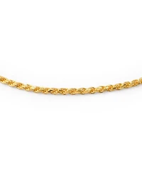 Bling Jewelry Strong Cable Rope Chain Anklet Strand Ankle Bracelet Yellow Gold Plated .925 Sterling Silver