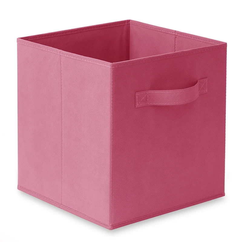 Casafield Set of 6 Fabric Storage Cube Bins, Red