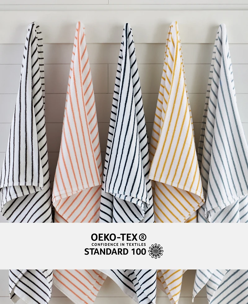 ienjoy Home Cabana Stripe Cotton 2-Pack Beach Towels, 30" x 70"