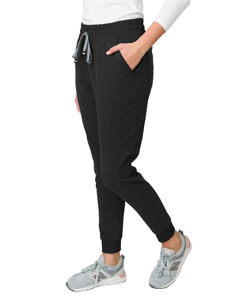 Medgear Women's Madison Mid-rise Slim Jogger Scrub Pant