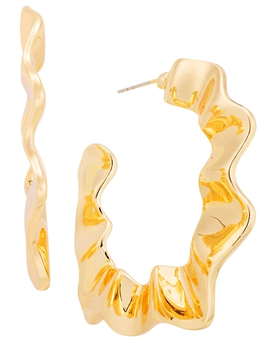 I.n.c. International Concepts Medium Wavy C-Hoop Earrings, 1.57", Exclusively at Macy's
