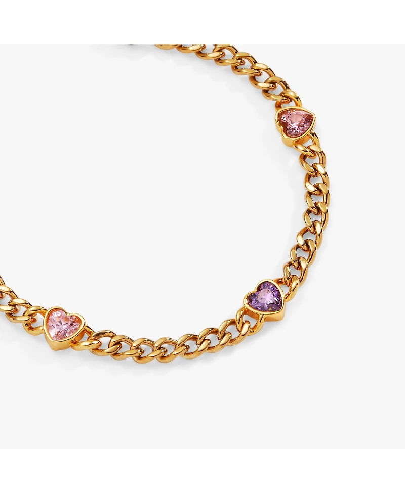 Heart Curb Chain Bracelet