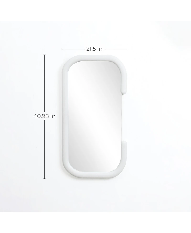 LuxenHome White C-Frame Accent and Vanity Wall Mirror