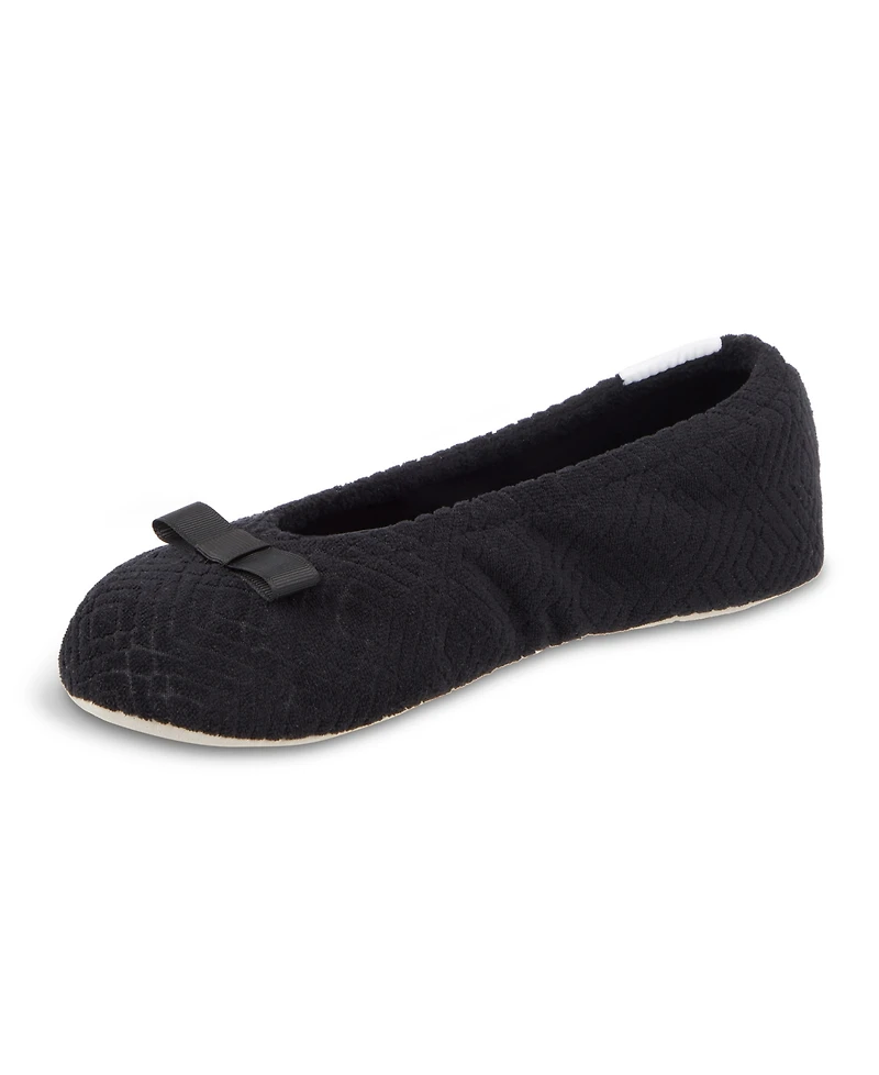 Isotoner Signature Women's Gemma Microterry Ballerina Slippers