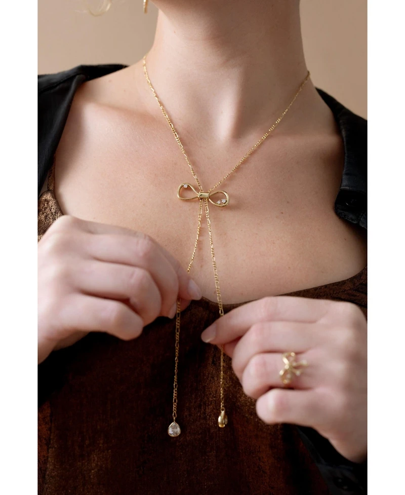Alex and Ani Coquette Bow Slider Necklace