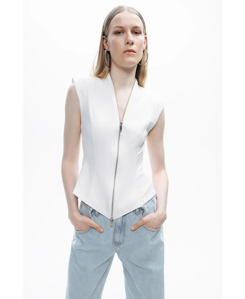 Nocturne Women's Zipper Design Blouse
