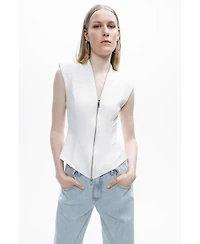Nocturne Women's Zipper Design Blouse