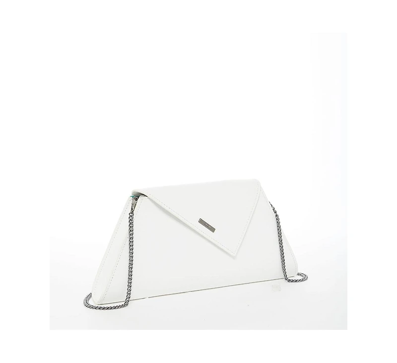 Susu White Purse Leather Clutch Bag Crossbody Evening Purse Unique Women's Handbag