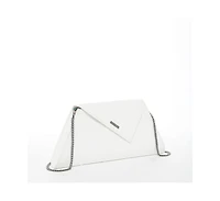 Susu White Purse Leather Clutch Bag Crossbody Evening Purse Unique Women's Handbag