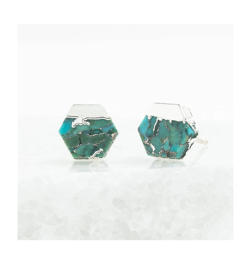 Oasis Studs in Silver