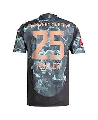 Adidas Men's Thomas Muller Black Bayern Munich 2024/25 Away Authentic Player Jersey