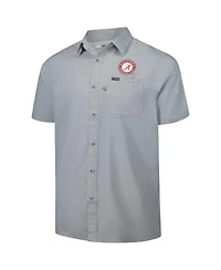 Columbia Men's Gray Alabama Crimson Tide Pfg Slack Omni-Shade Button-Up Camp Shirt