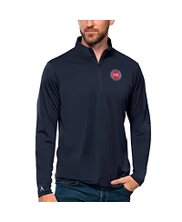 Antigua Men's Navy Detroit Pistons Tribute Quarter-Zip Pullover Sweatshirt