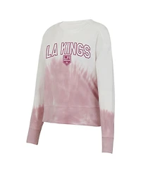 Concepts Sport Women's Pink/White Los Angeles Kings Orchard Tie-Dye Long Sleeve T-Shirt