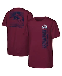 Outerstuff Big Boys and Girls Burgundy Colorado Avalanche Atmosphere T-Shirt