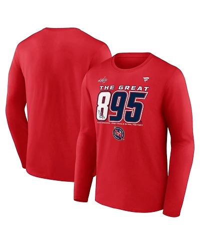 Fanatics Men's Alexander Ovechkin Athletic Red Washington Capitals Nhl All-Time Leading Goal Scorer The Great 895 Long Sleeve T-Shirt