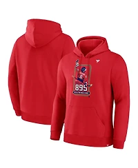 Fanatics Men's Alexander Ovechkin Athletic Red Washington Capitals Nhl All-Time Leading Goal Scorer 895 Logo Pullover Hoodie