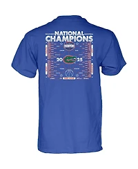 Blue 84 Men's Royal Florida Gators 2025 Ncaa Men's Basketball National Champions Bracket T-Shirt
